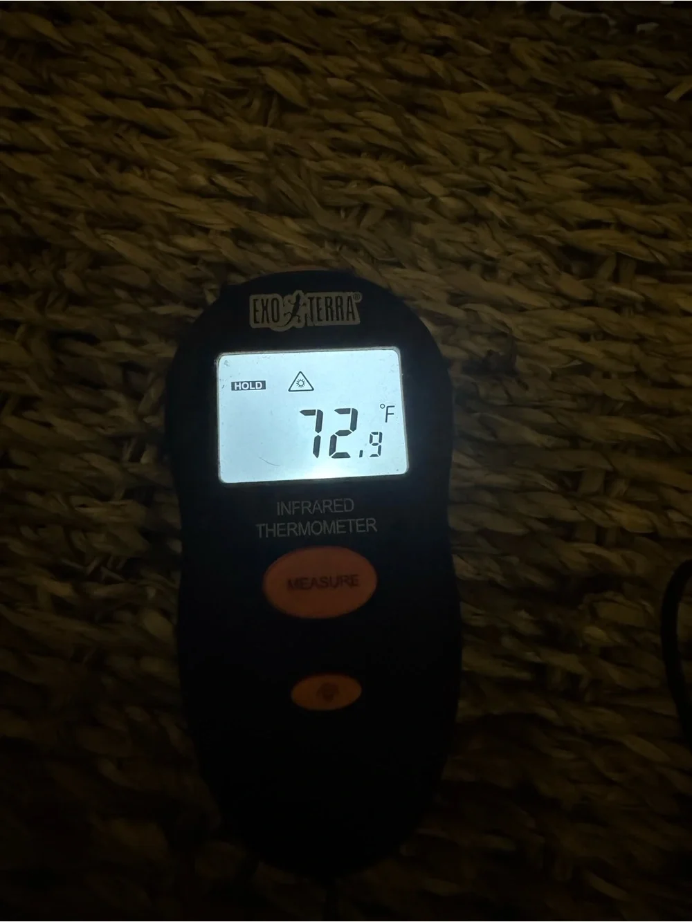 Black Infrared Thermometer for Reptile Heating